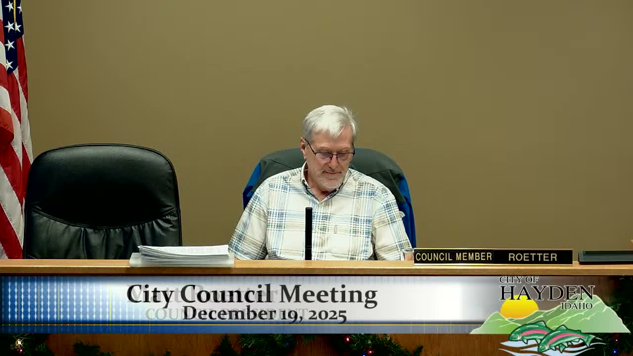 Hayden council authorizes 2026 Kootenai County policing contract after debate over costs and accountability