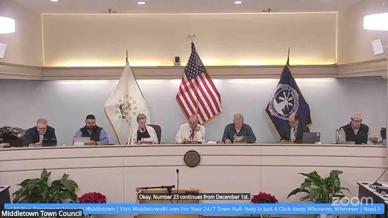 Middletown council refers short‑term rental tax/classification issue to tax committee after lengthy debate