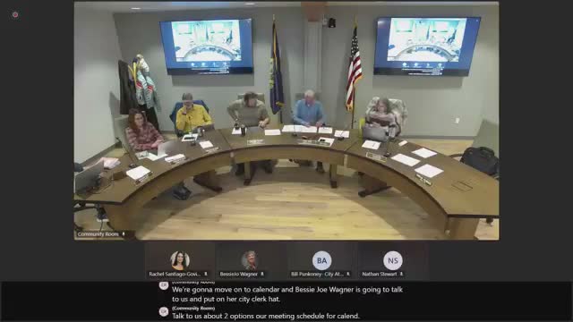 Council adopts 2026 meeting calendar option 2 and votes to enter executive session on litigation