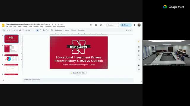 Niskayuna committee discusses five‑year financial planning as foundation aid growth funds staffing additions