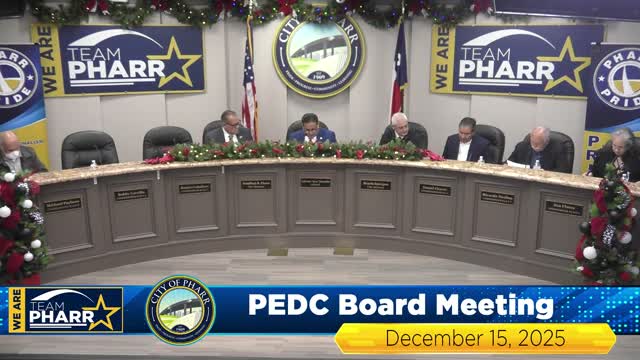 Pharr commission approves minutes and sales contract for Lot 6A after executive session