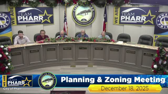Pharr planning panel recommends alcohol permit, two rezonings and preliminary plat to city commission