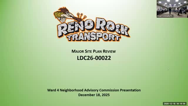 Reno Rock Transport seeks major grading and pipe work to make industrial parcel usable