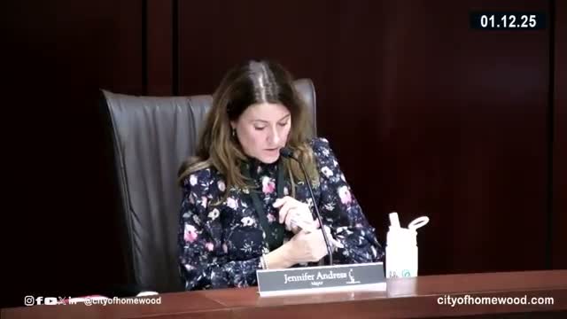 Homewood council approves minutes, agenda and vouchers; schedules three public hearings for Jan. 26