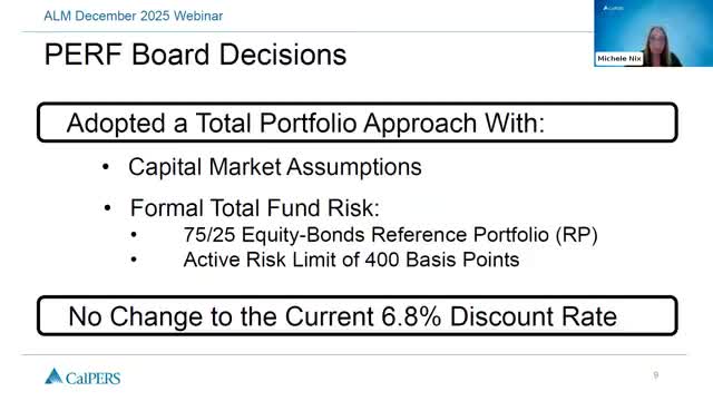 CalPERS board adopts total-portfolio approach, sets 75/25 reference portfolio and 400-basis-point active-risk limit
