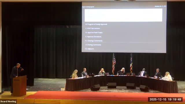 Board approves 2026–27 program of studies, adds AP and career options