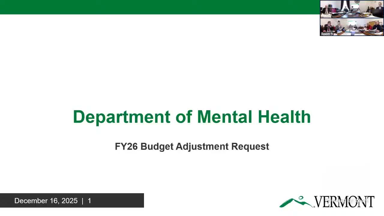 Mental‑health capacity and staffing drive major adjustments in DMH testimony to appropriations panel