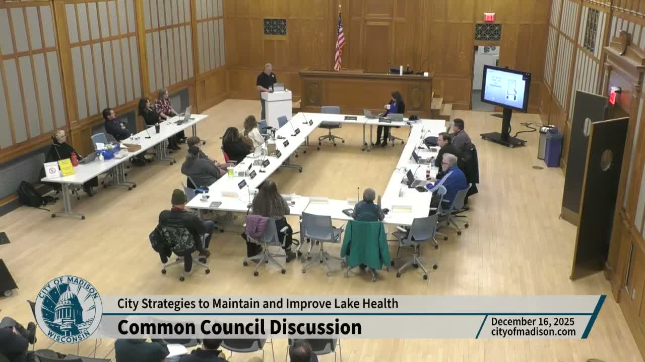 Madison council hears technical briefing on lake health, leaf collection and salt-use tradeoffs
