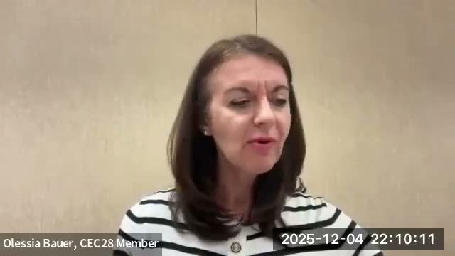 CEC 28 treasurer proposes minor budget reallocations; council discusses committees and outreach