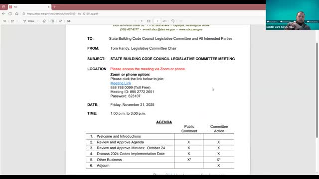 State Building Code Council legislative committee weighs delaying 2024 code implementation and seeks legislative fixes