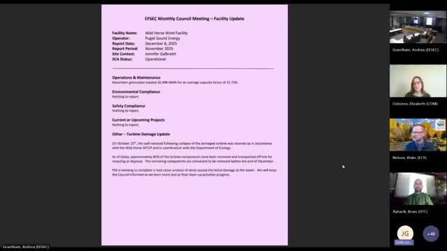 Puget Sound Energy: 85% of damaged Wild Horse wind components removed; root‑cause analysis ongoing