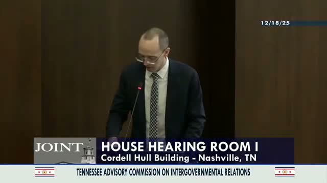 TACIR recommends funding prevention, better HMIS data and re‑establishing an interagency council to address homelessness