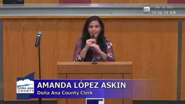 Doña Ana County clerk swears in municipal leaders and thanks election workers