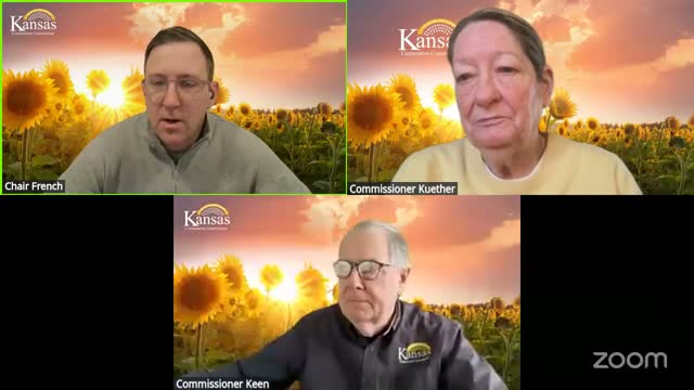 Kansas Corporation Commission approves 45-item consent agenda and adjourns