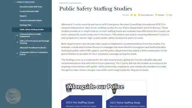 County highlights public-safety staffing study, police partnerships and accreditation