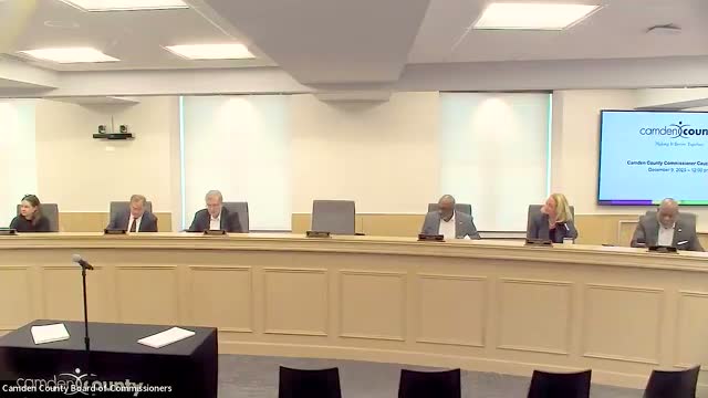 Camden County commissioners read long slate of contracts and grants; residents press questions on ARP reallocation and Defense Logistics Agency equipment