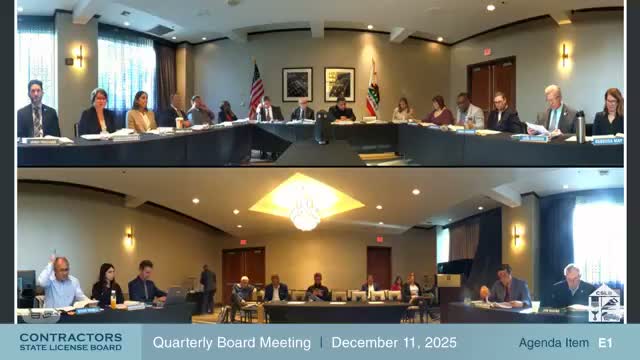 Board updates: gender‑neutral CCR edits and AB 521 implementation