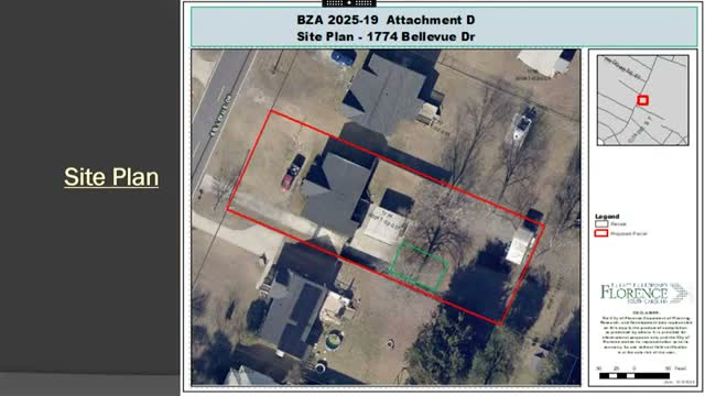 Florence City board approves side-setback variance for garage at 1774 Bellevue Drive