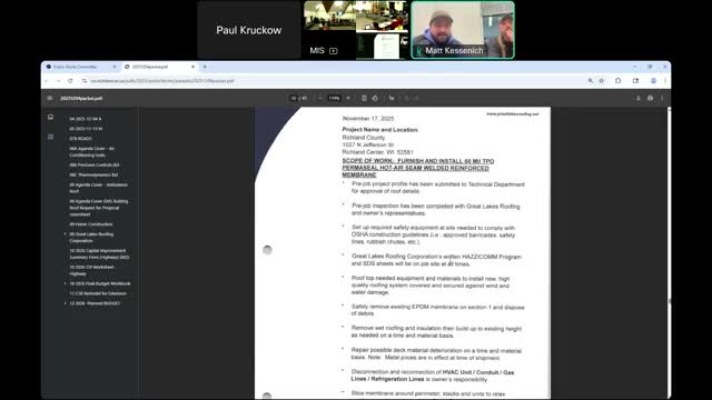 Committee selects lower roofing bid for ambulance service building, debates gabled vs. flat solutions