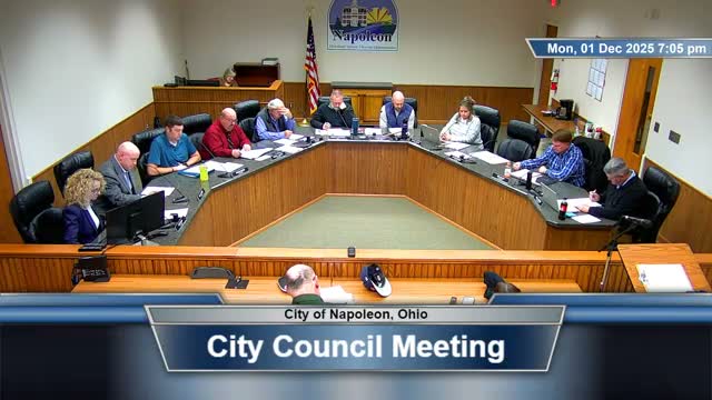 Napoleon council advances 2026 budget and administrative measures to third reading