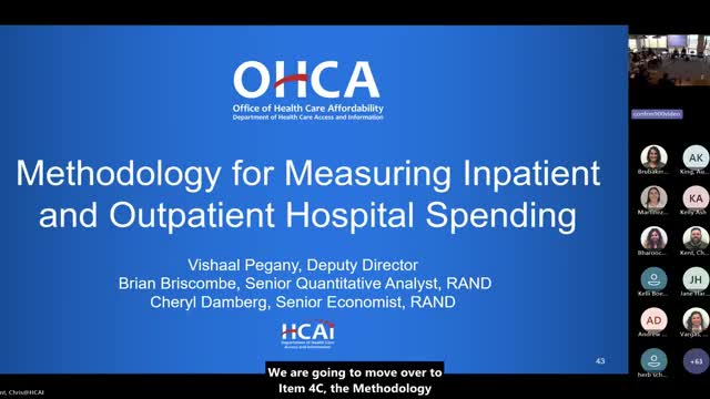 OCA, RAND outline new inpatient and outpatient hospital spending measures and data steps
