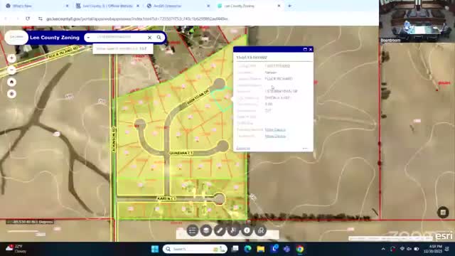 Petitioner asks Lee County to revert undeveloped subdivision phase to agricultural zoning; 15 exhibits admitted
