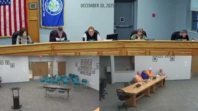 Board approves engineering pay application and year-end payments; retroactive street closure for Jackson Street noted