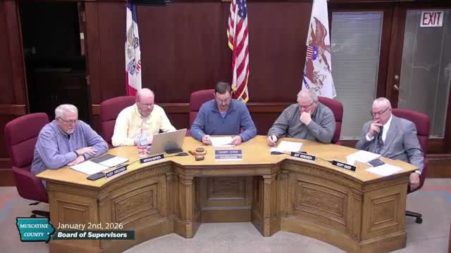 Muscatine County supervisors elect Danny Chick chair, Kirchner vice chair; approve 2026 meeting schedule and several board appointments