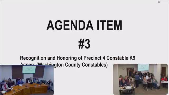 Washington County honors K9 Aspen in retirement tribute