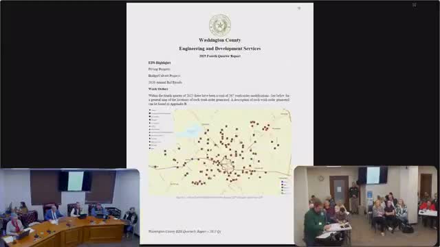 Washington County engineering report: 296 septic permits, 30 miles paved and $1.24 million saved after shift to in‑house paving