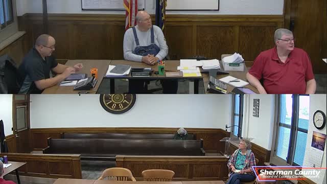 Sherman County commissioners approve land purchase, accept amended tax‑sale petition and award several local contracts