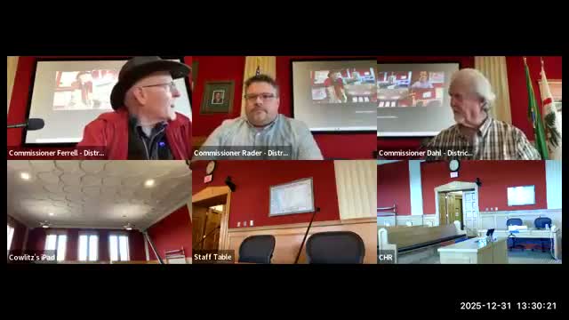 Cowlitz County meeting closes year after executive session; Mark Wilson proposed for Public Facilities District seat