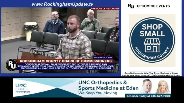 County engineering seeks to reallocate small remaining OSBM grant balance to replace HVAC in outdoor range trailer