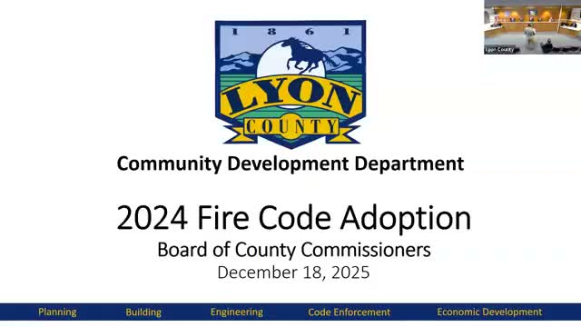 Commissioners table decision on adopting 2024 International Fire Code and Northern Nevada amendments