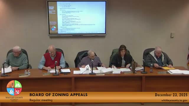 Whitley County BZA to ask planning commission to refine definitions for restaurant, bar and event‑center uses