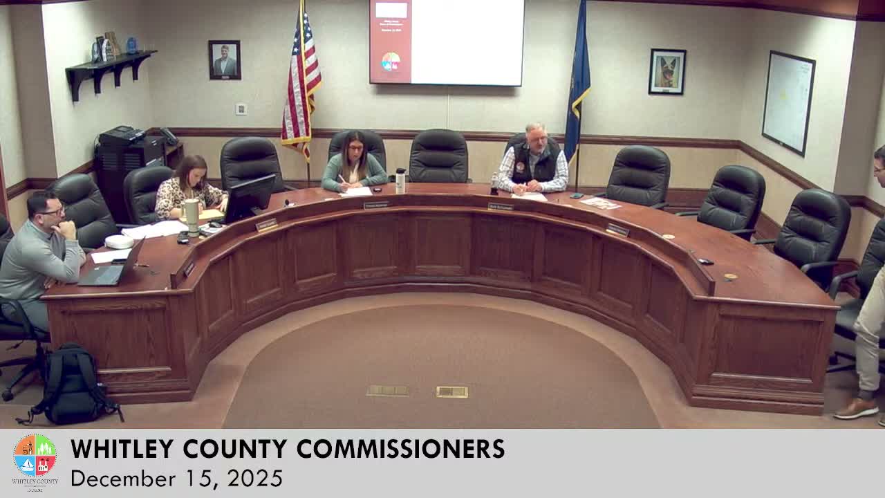 Whitley County highway department accepts annual bids for 2026; staff report snow-clearing activity