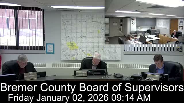 Bremer County supervisors appoint officers, set Tuesday meetings and approve routine resolutions