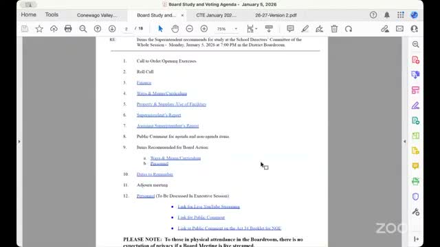 Conewago Valley SD reviews proposed 2026–27 academic calendar, proposes May 27 last day