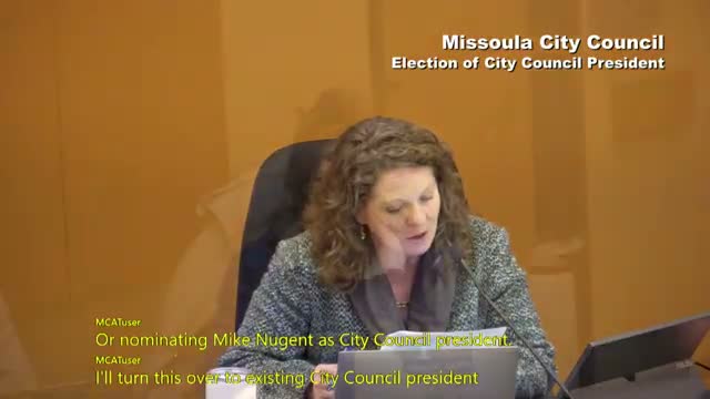 Missoula council elects Mike Nugent president, Jennifer Savage vice president; appoints members to standing committees