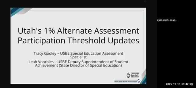 USBE outlines plan after Utah edges above federal 1% cap for alternate assessments