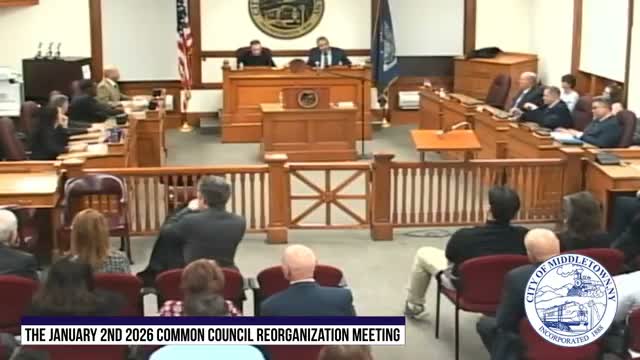 Middletown council adopts 2026 policies, confirms reappointments in bulk votes