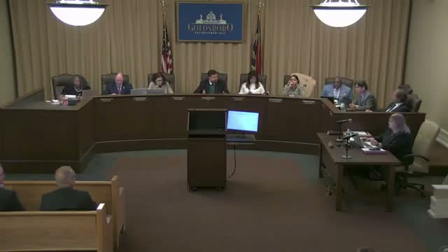 Goldsboro council continues two special-use hearings and accepts rezoning withdrawal; retirement resolution adopted