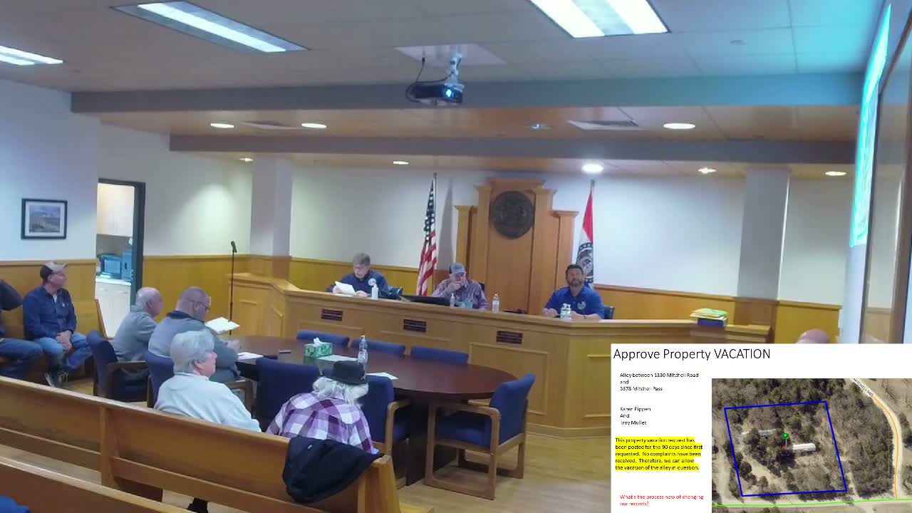 Commission approves two alleyway vacates on Mitchell Road and Logan Comfort property