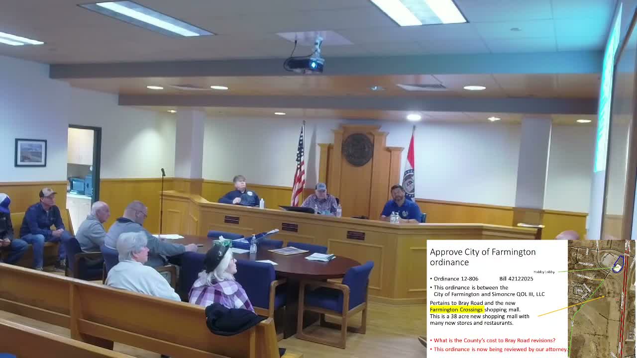 Commission refers industrial development contract to advisory committee amid contract‑language and funding questions