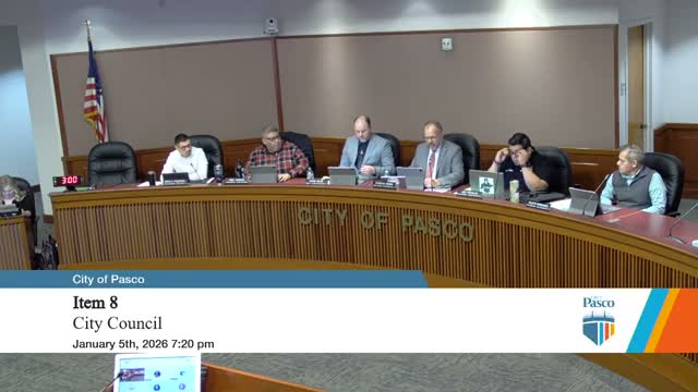 Pasco City Council approves consent agenda, sets hearing on Tierra Vita right-of-way, and adopts technical wage fix