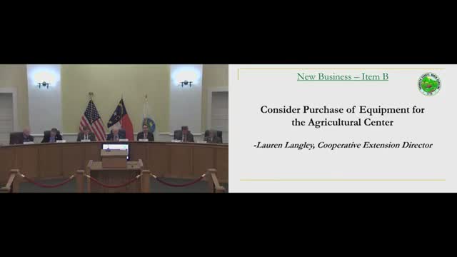 Board approves agricultural center equipment purchase and signs Charters of Freedom LOI