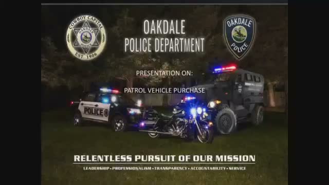 Oakdale approves purchase of two patrol vehicles, including an electric Chevy Blazer