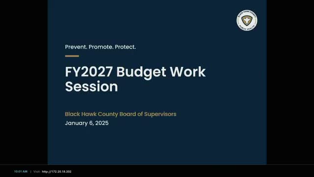 Black Hawk County Public Health proposes $7.07M FY27 budget, cites grant funding and new positions