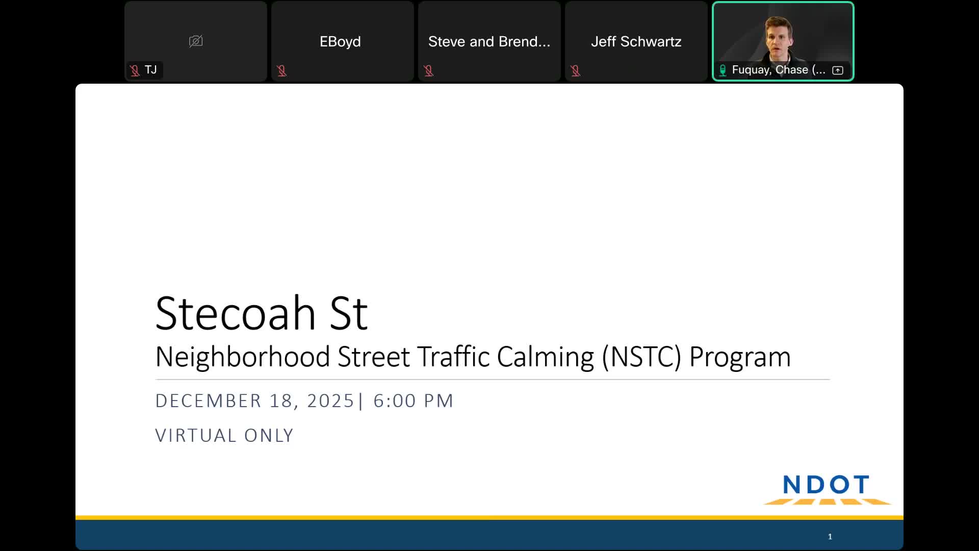 NDOT presents five-cushion plan for Stacoa Street; residents ask for fewer, gentler measures