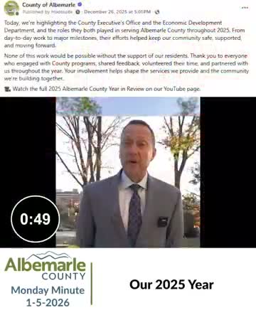 Albemarle County releases 2025 review; middle school volleyball registration opens Jan. 7